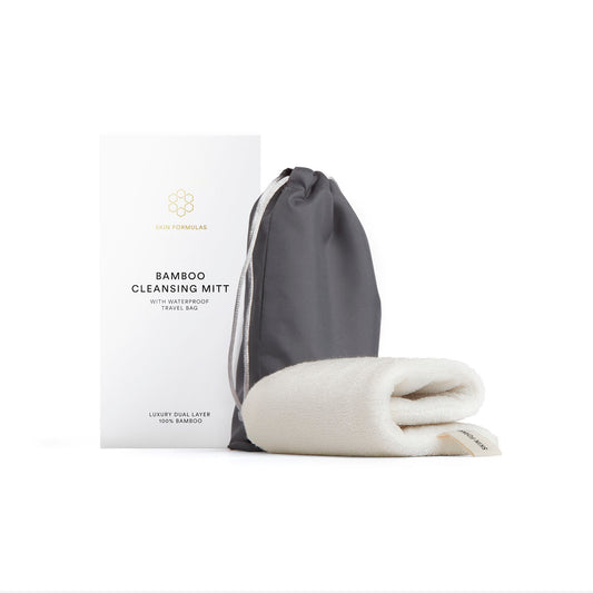 Cleansing Mitt · Luxury dual layered 100% bamboo